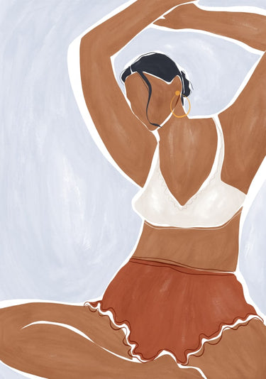 Quadro Woman Doing Yoga In Bikini Print By Ivy Green