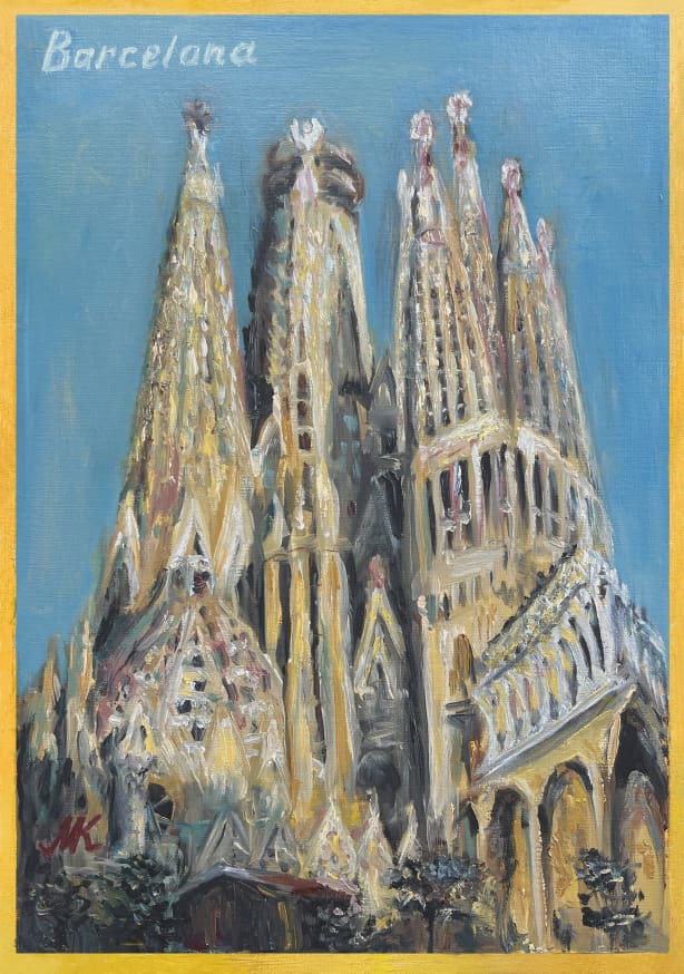 Quadro Sagrada Familia Barcelona by Marina Kozyr