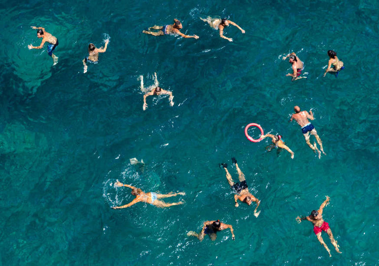 Quadro Blue Water Swim By Carlo Tonti