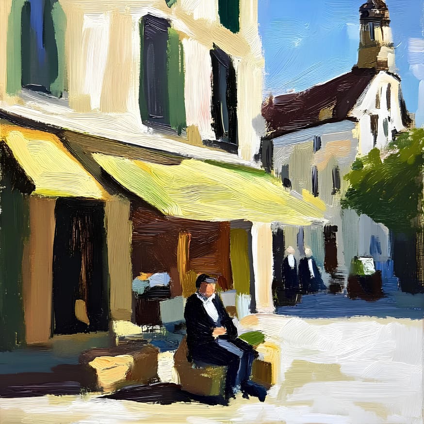 Quadro Sunny Street Scene by Avanesova Elena