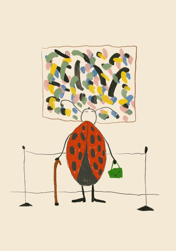 Quadro Ladybug At The Museum By Anna Mielniczuk