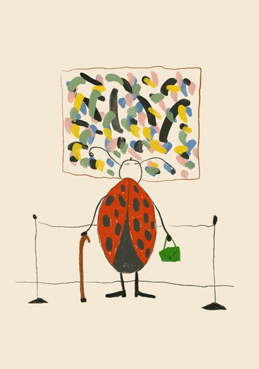 Quadro Ladybug At The Museum By Anna Mielniczuk