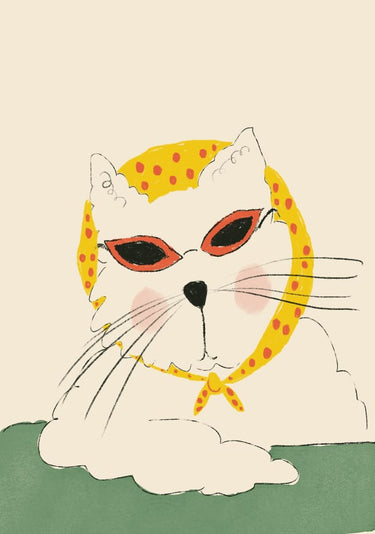 Quadro Chic Feline Pose By Anna Mielniczuk