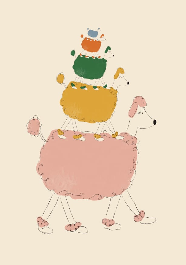 Quadro Poodle Pyramid