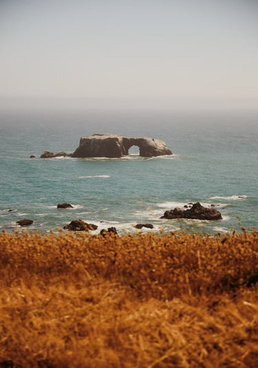 Quadro Coastal Rock Arch in Bodega Bay by Del Mundo Portraits