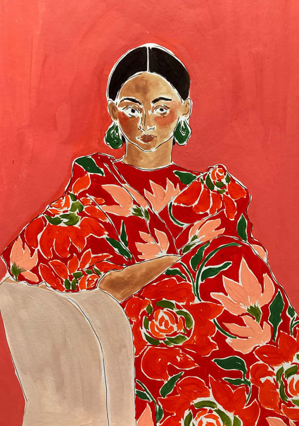 Quadro Mother in Red