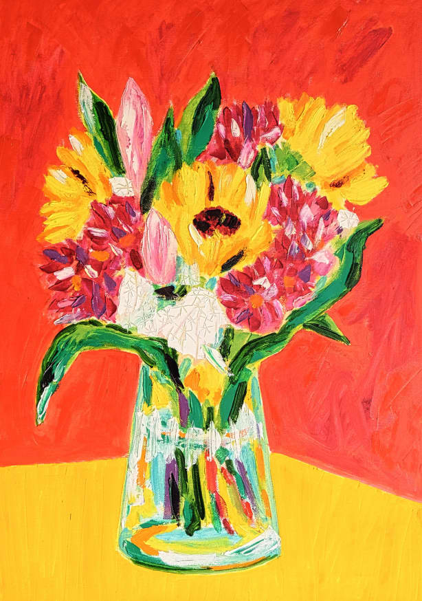 Quadro Bouquet with Sunflowers