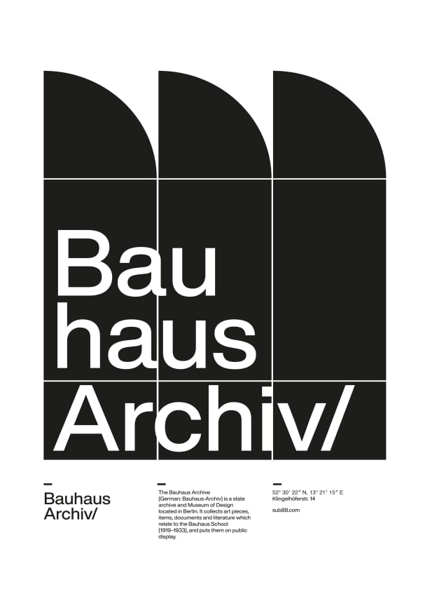 Quadro Bauhaus Archiv Helvetica