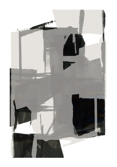 Quadro Black and White Abstract Composition 5