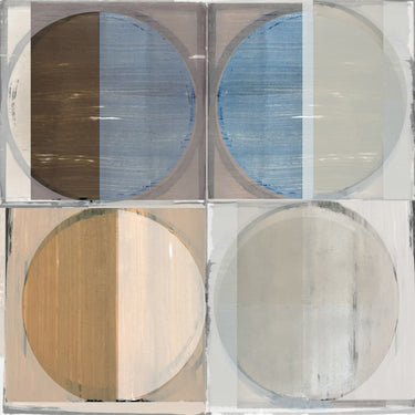Quadro Four Circles and Squares 2 by Cartissi