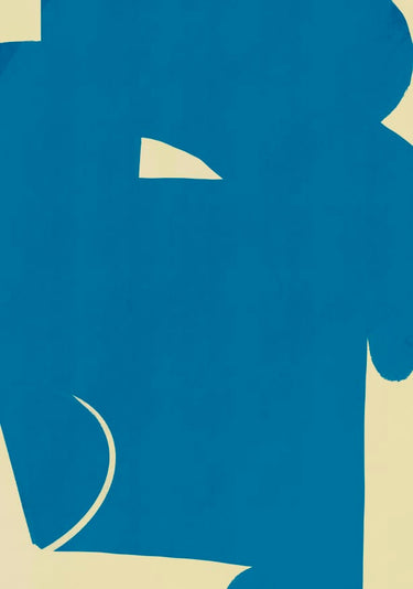 Quadro Large Abstract Cut Out in Blue by Little Dean