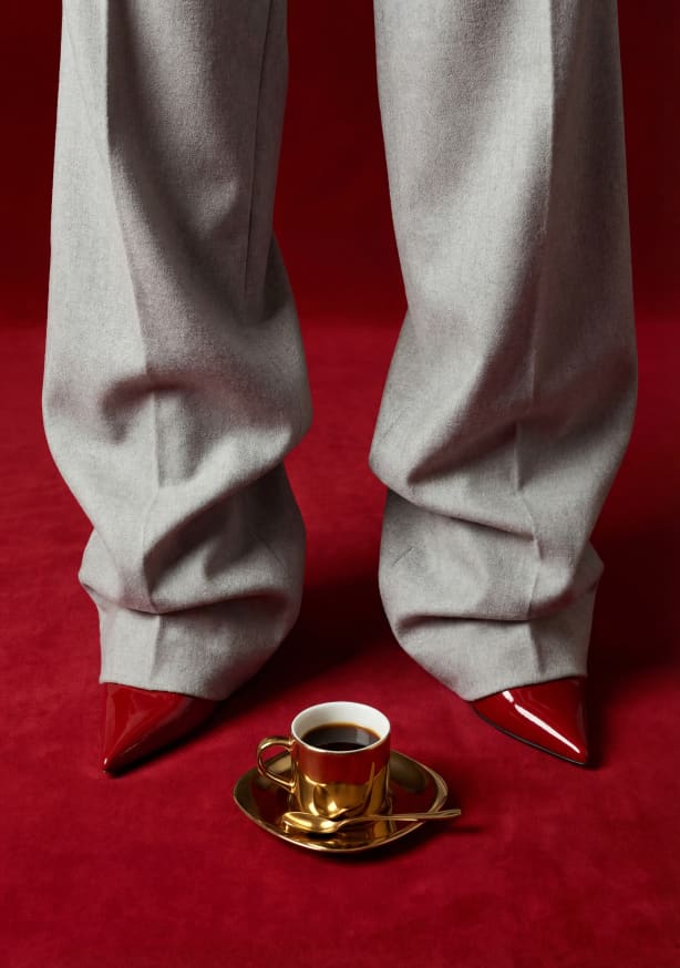 Quadro Red Shoes and Coffee