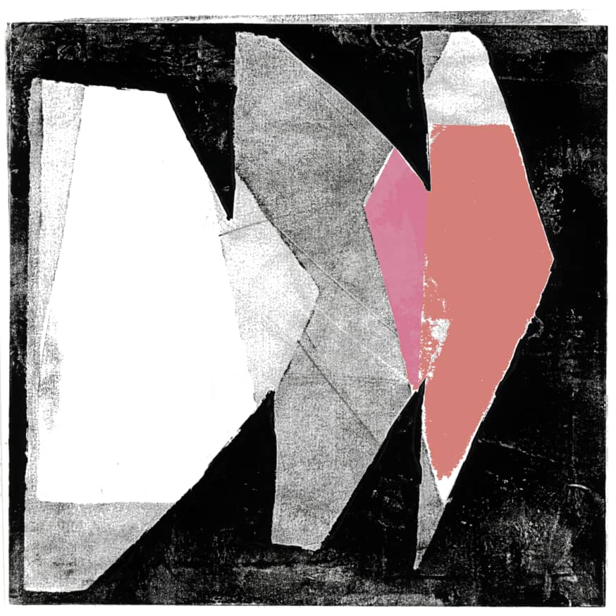 Quadro Pink and Black Abstract Shapes 2