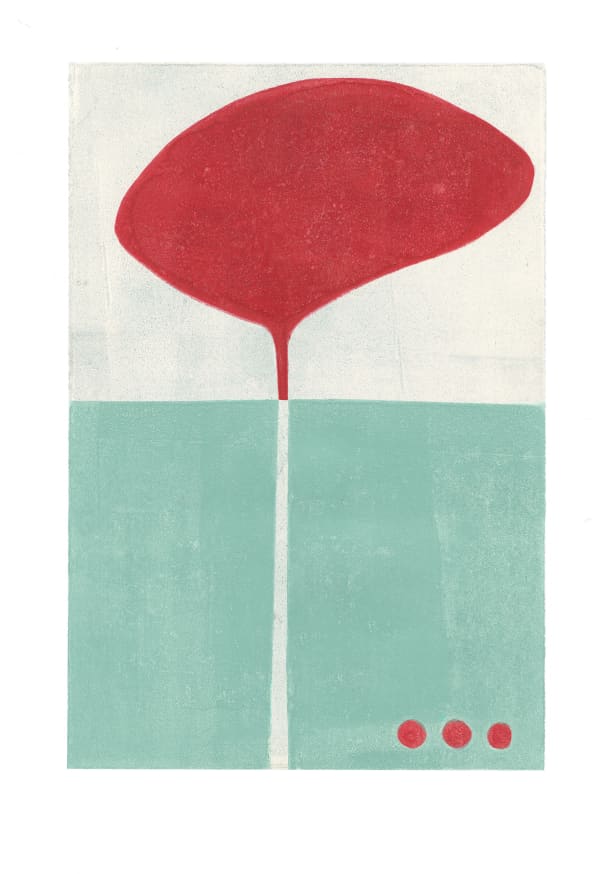 Quadro Modern Red Teal Shape