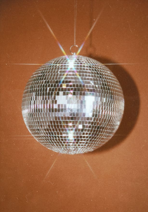 Quadro Orange Disco Ball By Samantha Hearn