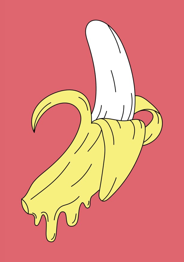 Quadro Melting Pink Banana by Jay Stanley