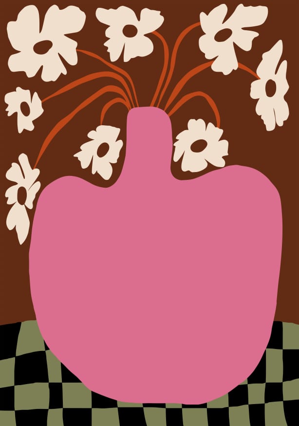 Quadro Big Pot with Flower