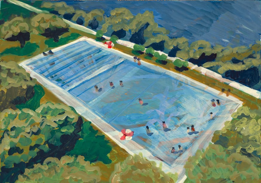 Quadro Pool Print by Eleanor Baker