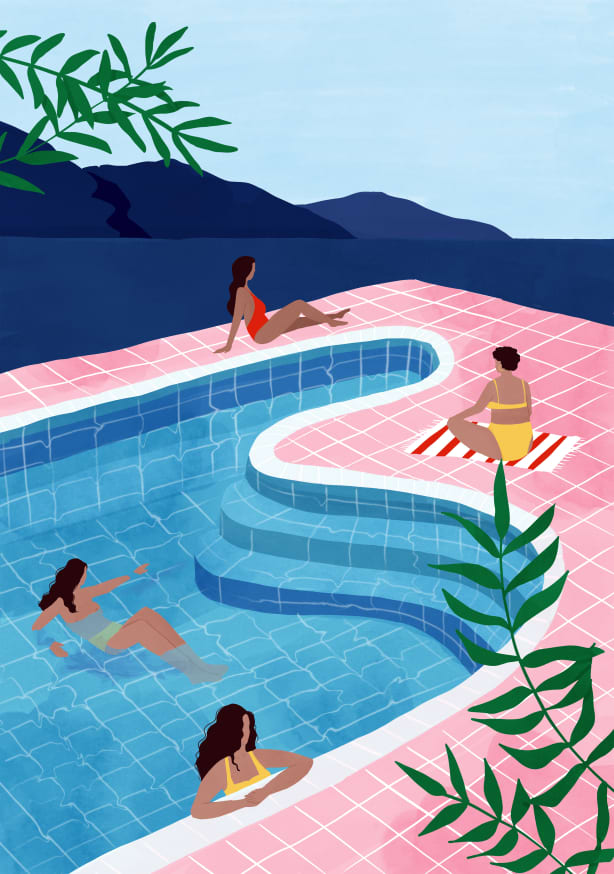 Quadro Pool Ladies by Maja Tomljanovic