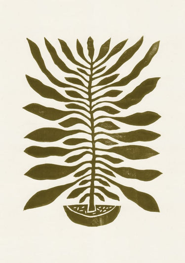 Quadro Ne Hundred Leaved Plant #22 Lino Print