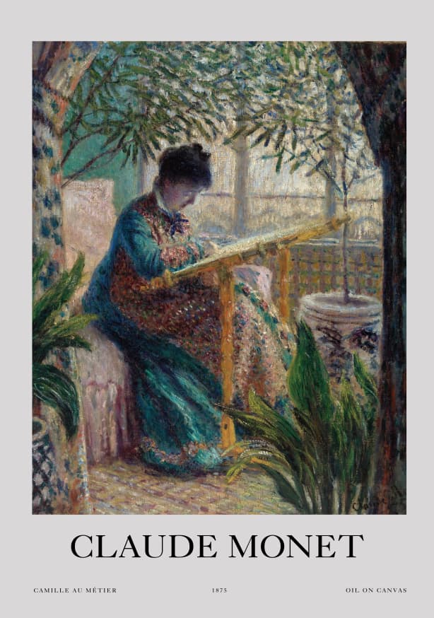 Quadro Camille Au Metier by Claude Monet