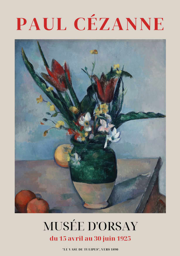 Quadro Vase of Tulips by Paul Cezanne