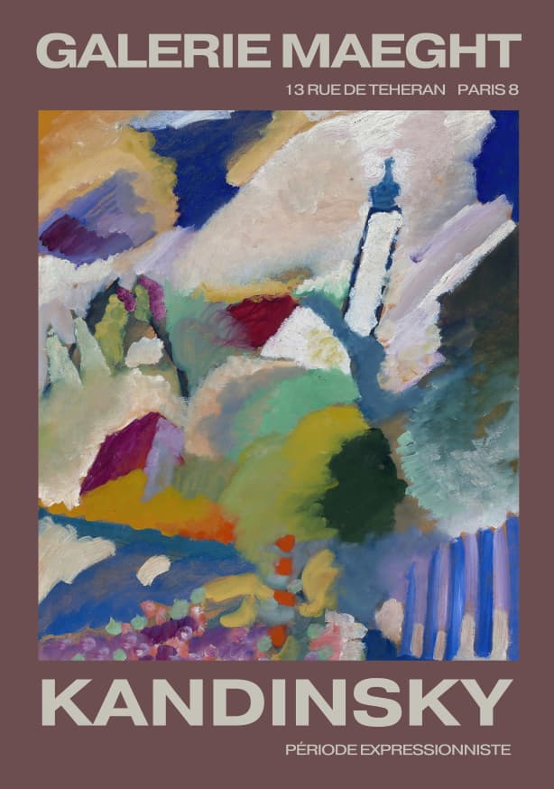 Quadro Murnau with Church by Wassily Kandinsky