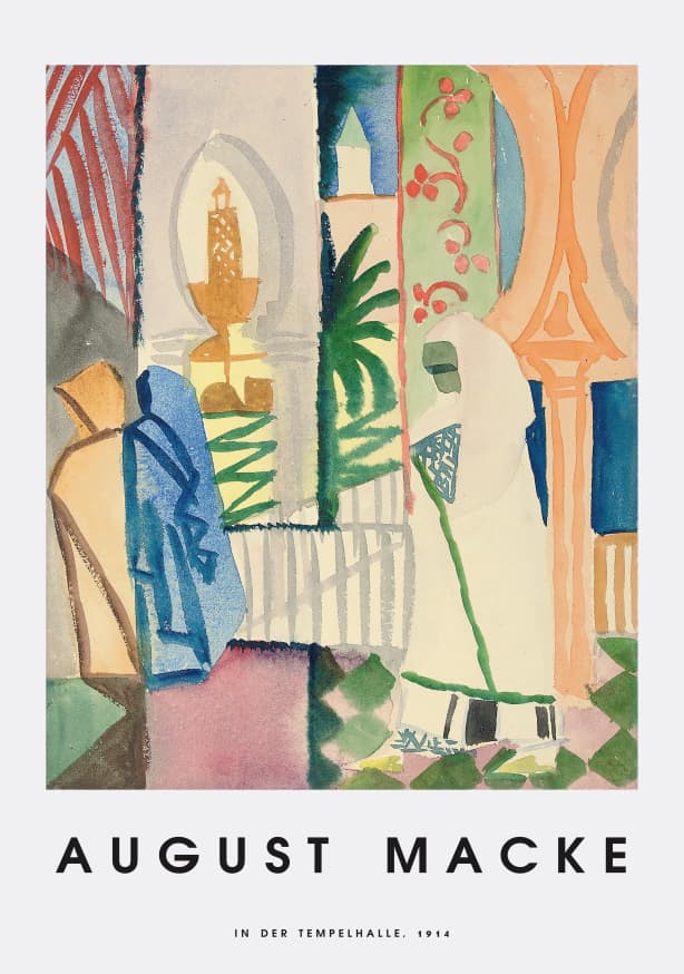 Quadro In Der Tempel Halle By August Macke