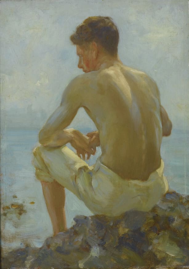 Quadro A Young Sailor By Henry Scott Tuke