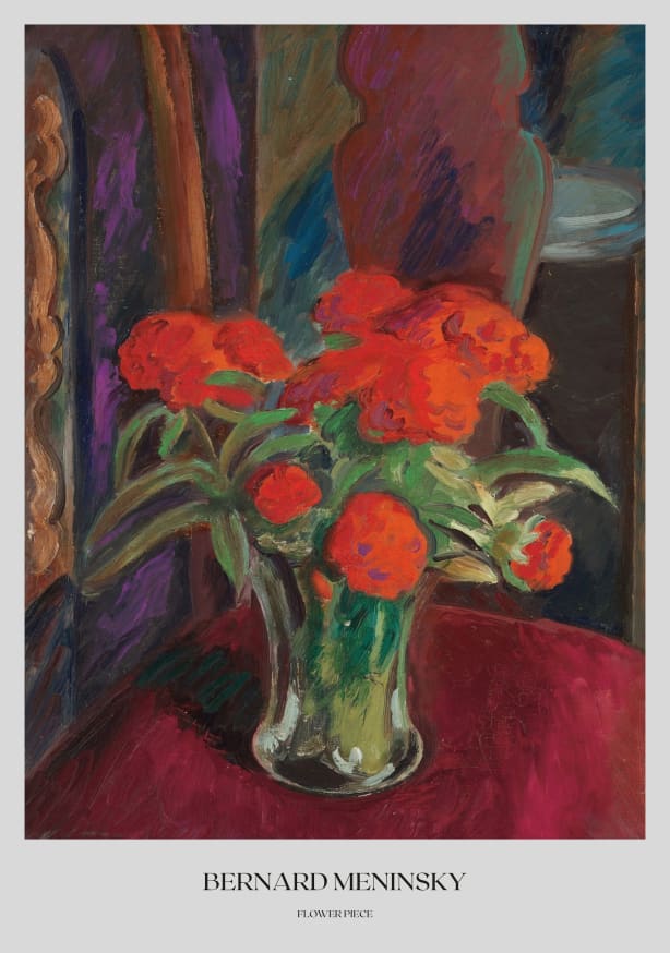 Quadro Flower Piece By Bernard Meninsky
