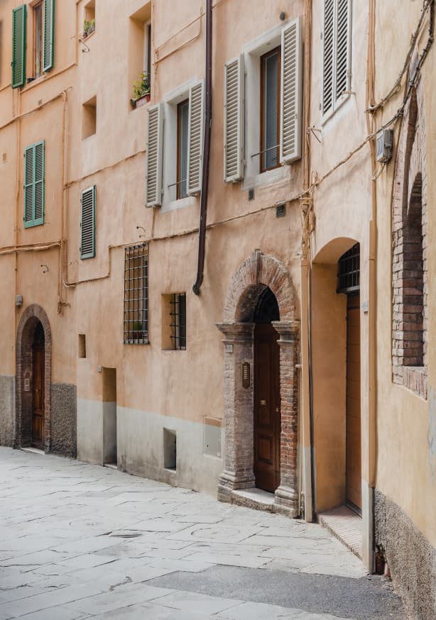 Quadro Street Scene In Siena