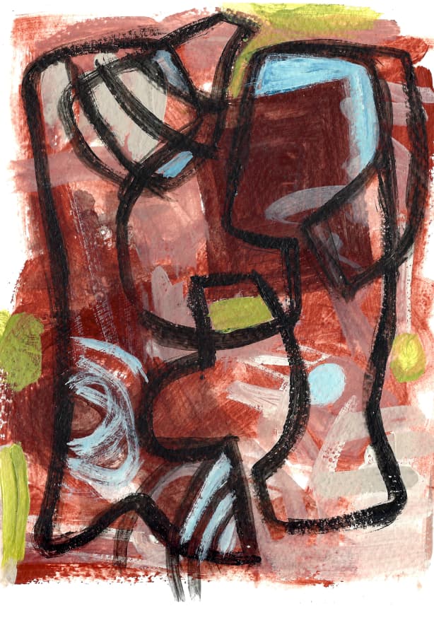 Quadro Sketch Rojo