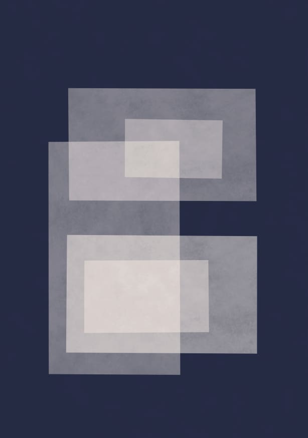 Quadro Geometric Blue