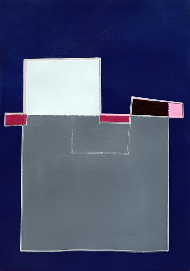 Quadro Blue and Grey Composition II