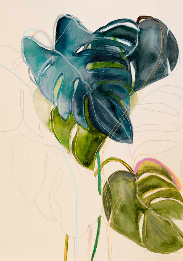 Quadro Blue Monstera