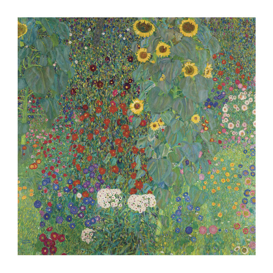 Quadro Farm Garden with Sunflowers II By Gustav Klimt