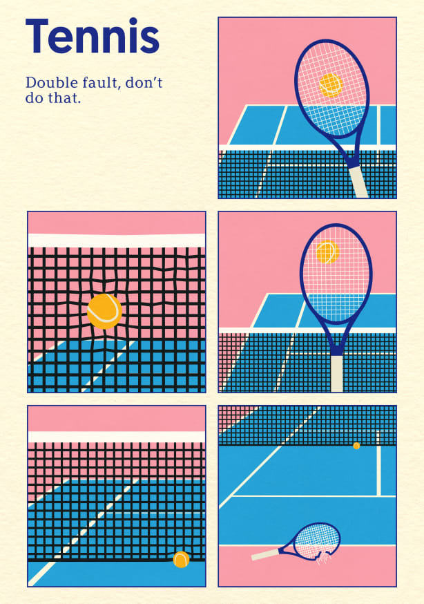 Quadro Coleção do Artista Tennis Double Vault