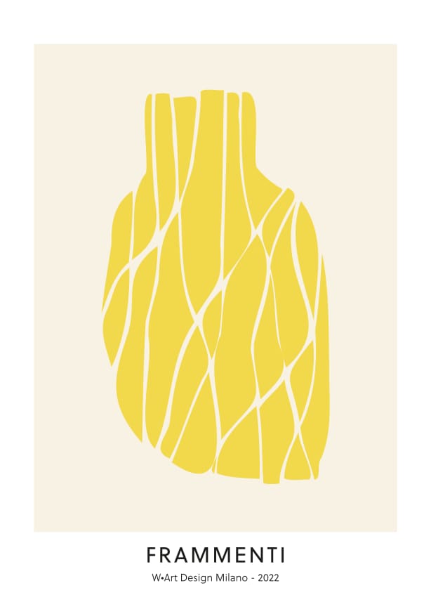 Quadro Frammenti Yellow Vase