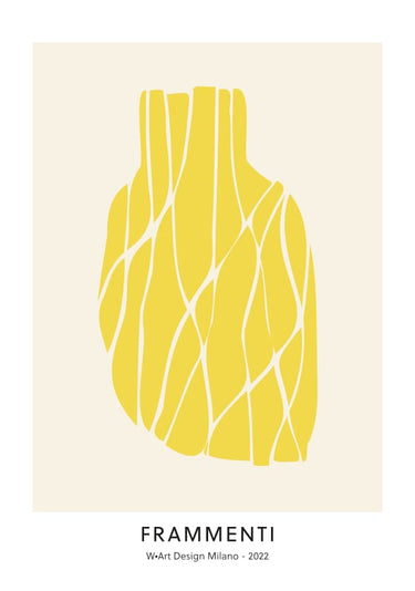 Quadro Frammenti Yellow Vase