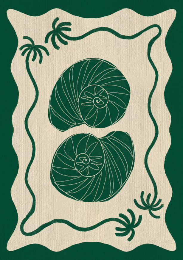 Quadro Green Seashell Stories