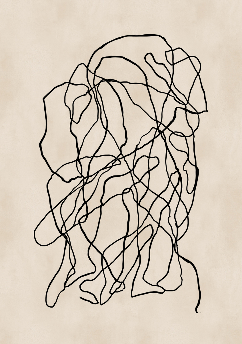 Quadro Abstract Black Lines 01