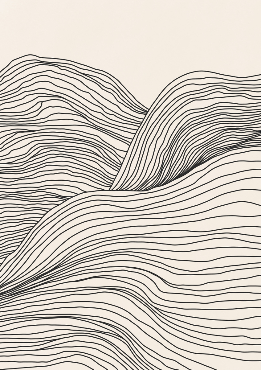 Quadro Abstract Lines Landscape