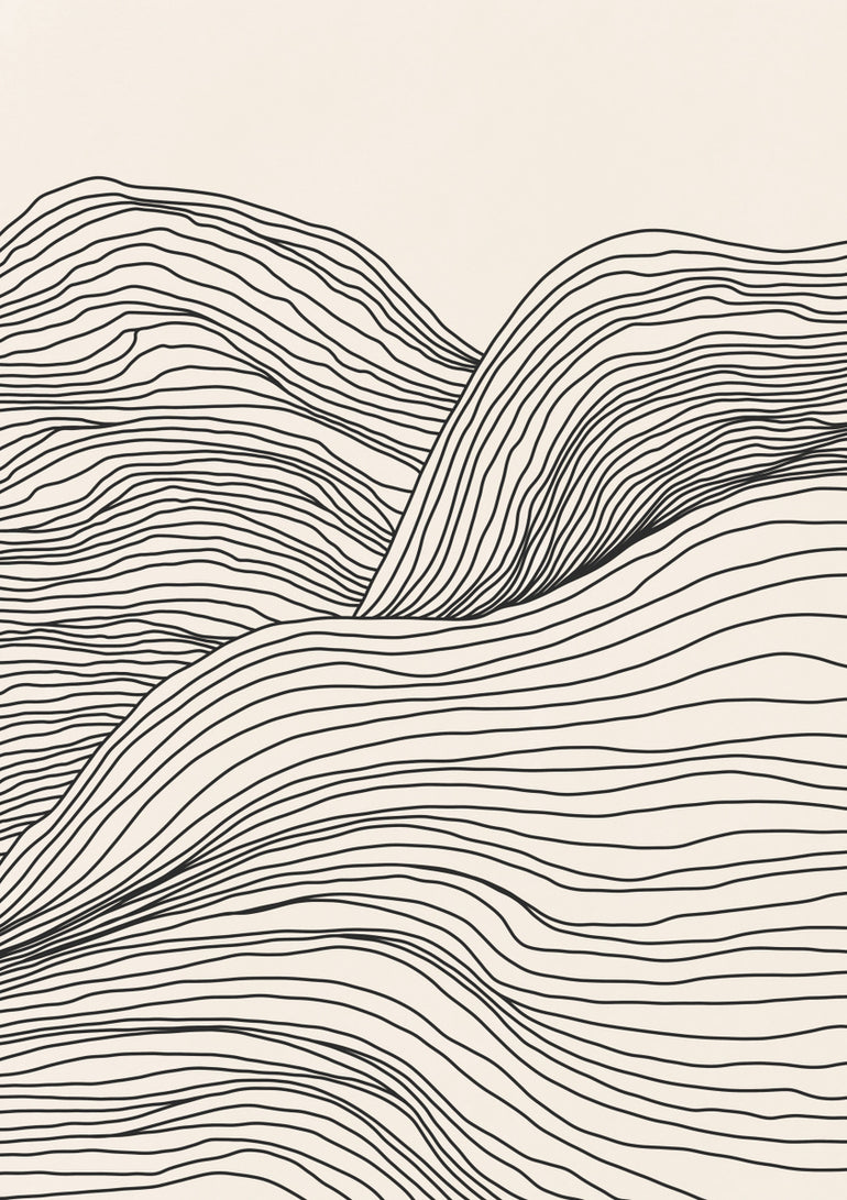 Quadro Abstract Lines Landscape