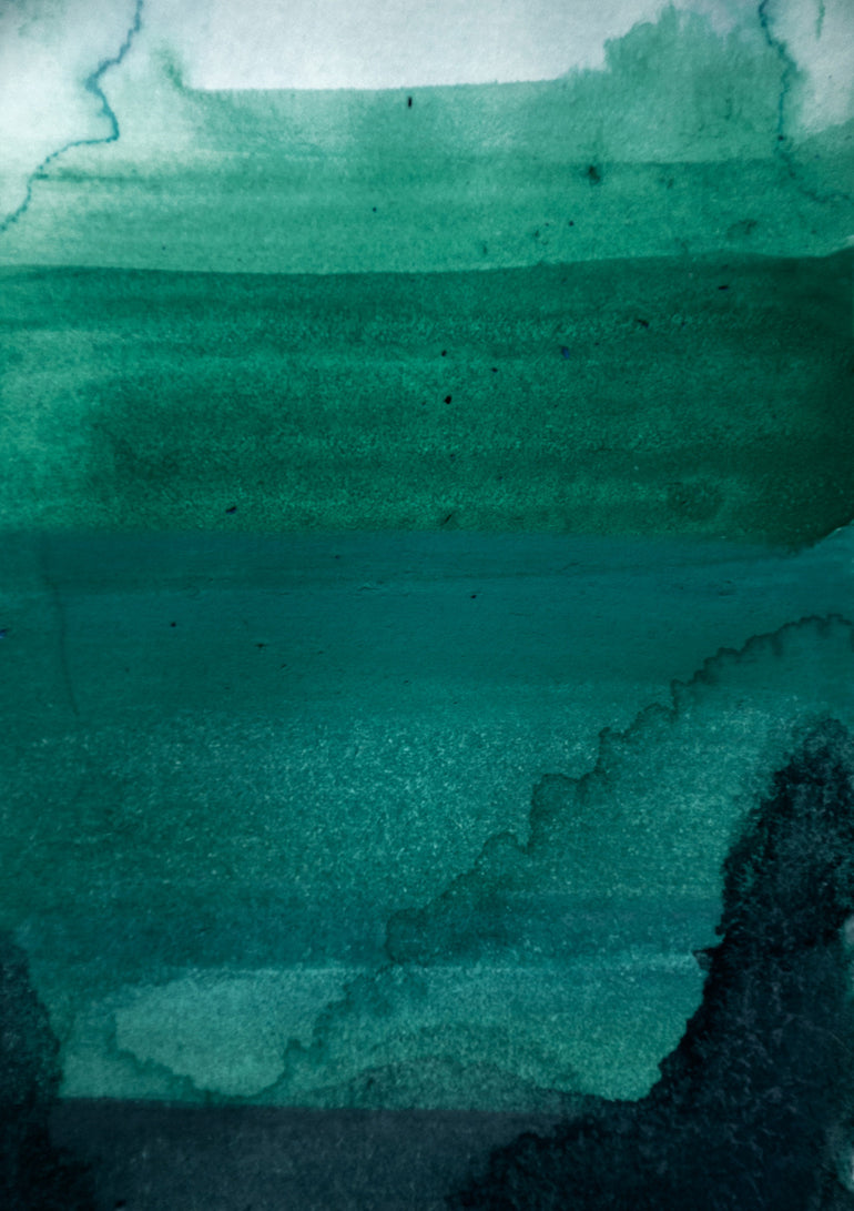 Quadro Aquarelle Dark Forest Greens