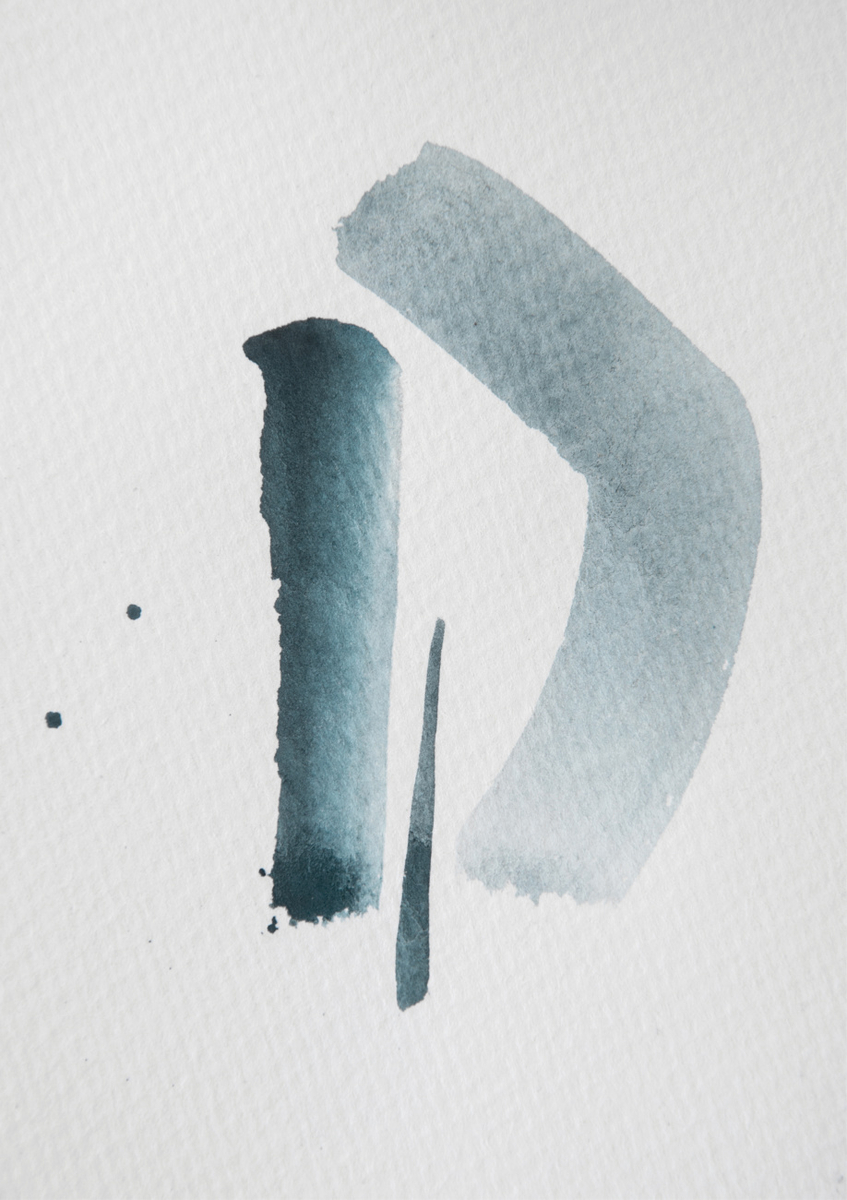 Quadro Aquarelle Meets Pencil - Mint