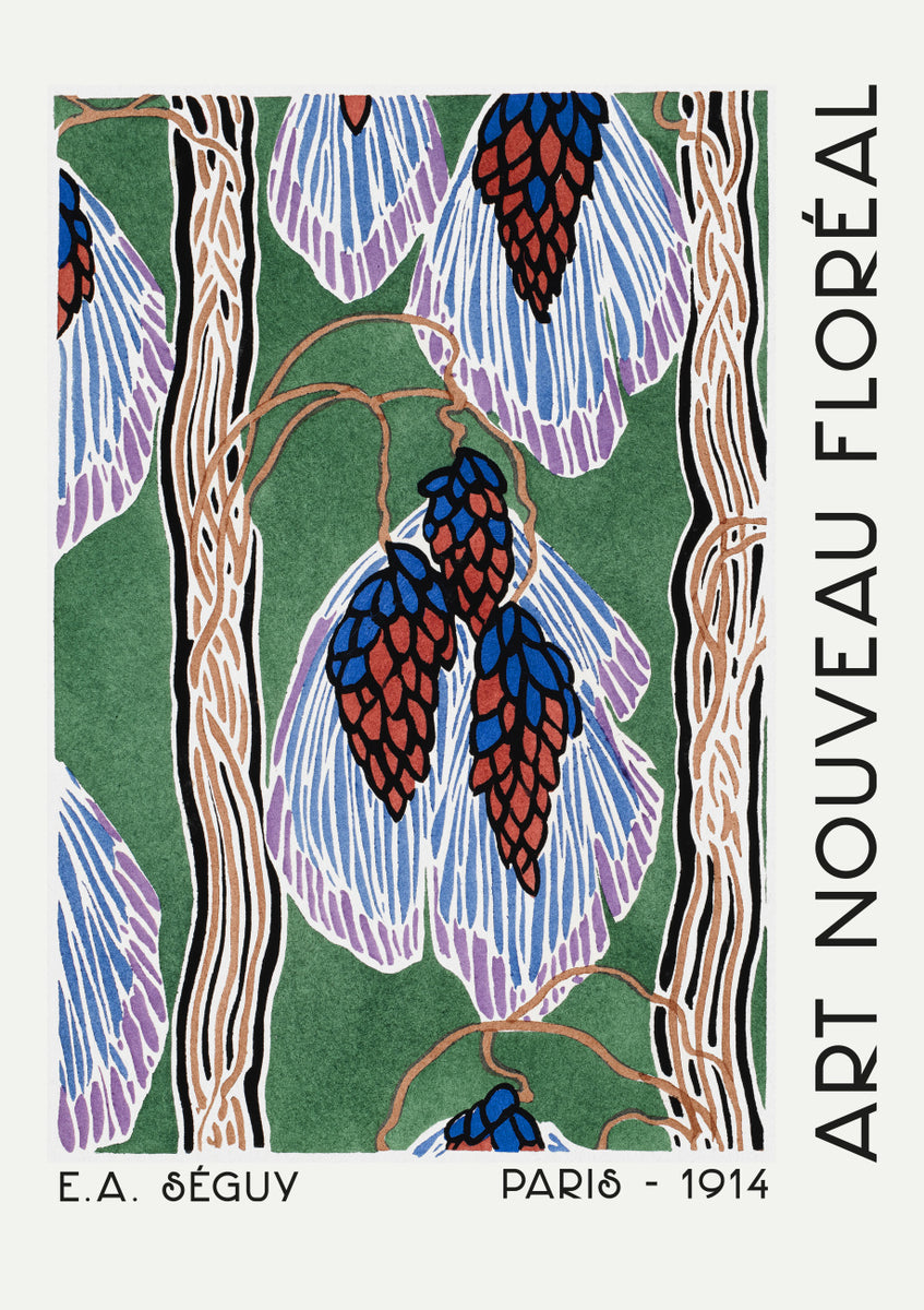 Quadro Art Nouveau Flowers III