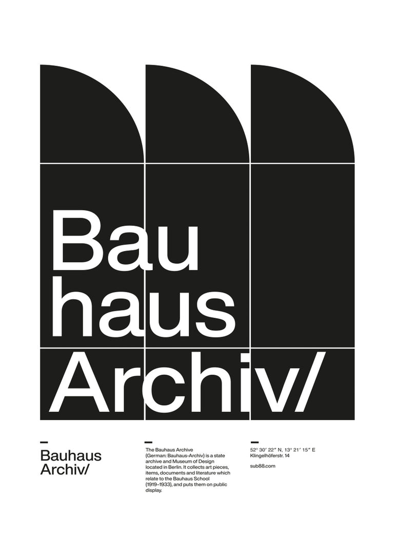 Quadro Bauhaus Archiv Helvetica