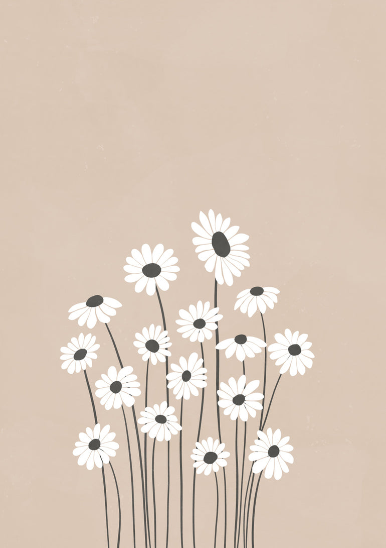 Quadro Beige Daisies