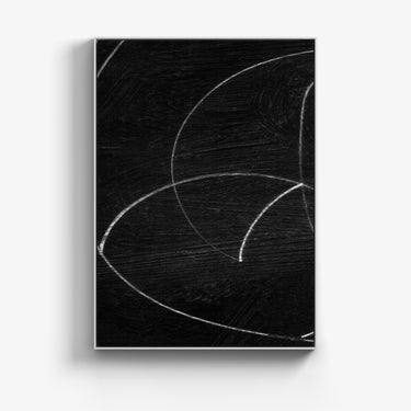Quadro Black 1 em canvas, moldura branca