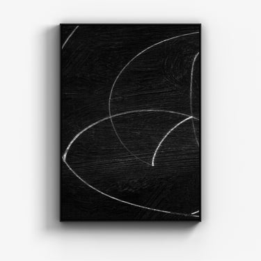 Quadro Black 1 em canvas, moldura preta